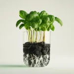 Kratky method passive hydroponics setup for beginners showing plant growing in nutrient solution without pumps