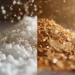 Macro comparison of Vermiculite vs. Perlite for indoor plant soil.