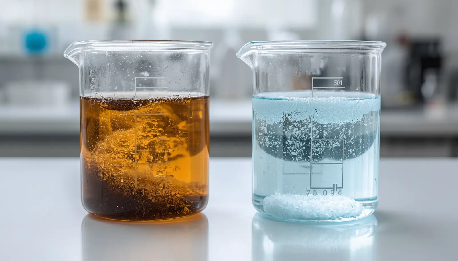 Side-by-side comparison showing vigorous Monstera growth with urea-free synthetic fertilizer versus stunted growth from organic fish emulsion demonstrating best fertilizer for indoor plants