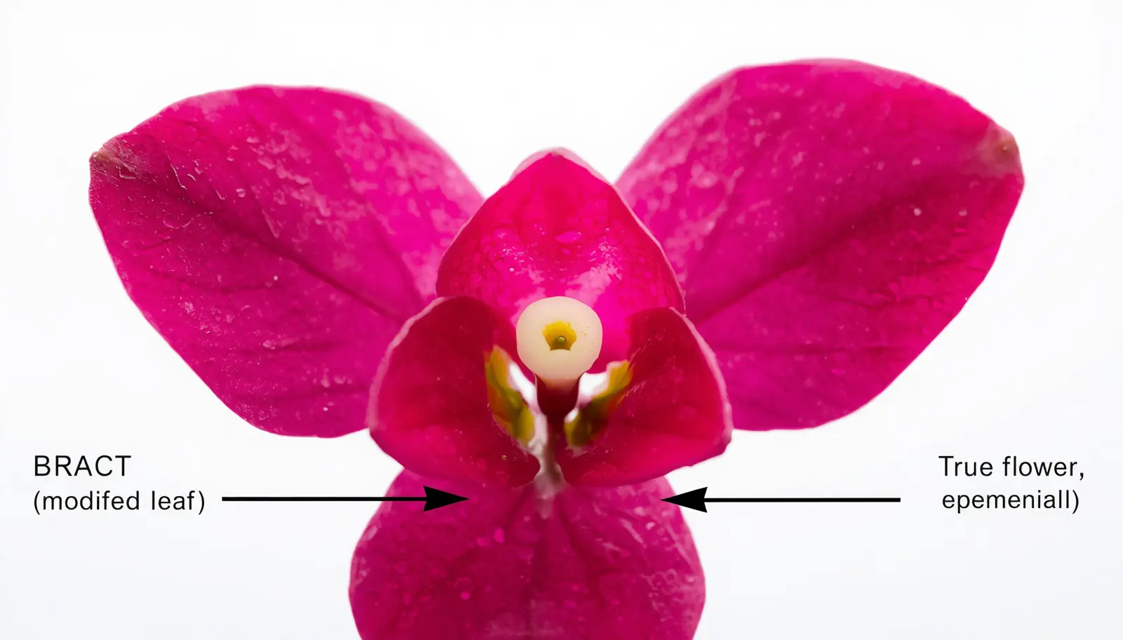 Bougainvillea care vine in terracotta pot showing massive magenta bract production triggered by water-stress cycling and root-bound container cultivation in full sun