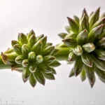Asparagus fern showing bushy trailing cladode architecture alongside Asparagus setaceus Plumosa fern with delicate lace-like tiered cladode structure